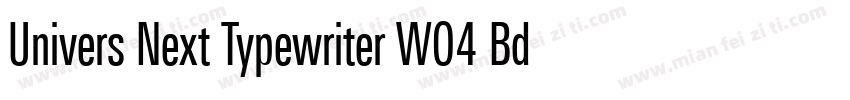 Univers Next Typewriter W04 Bd字体转换